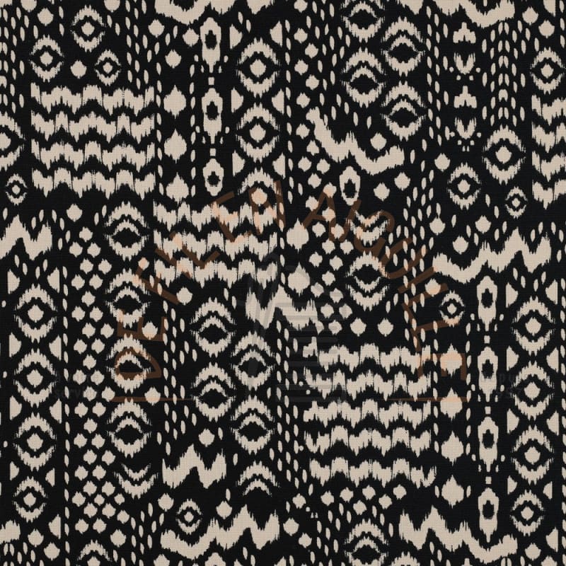 Canevas de coton bohémian noir