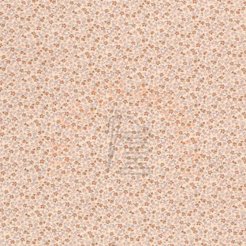 Viscose petites fleurs beige