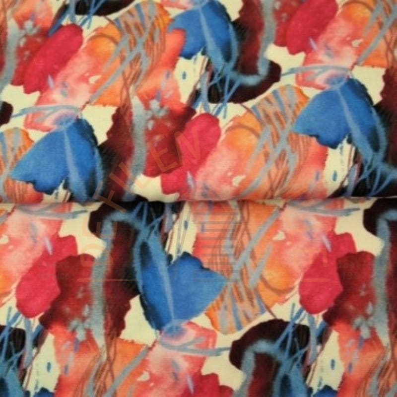 Viscose taches bleu rose