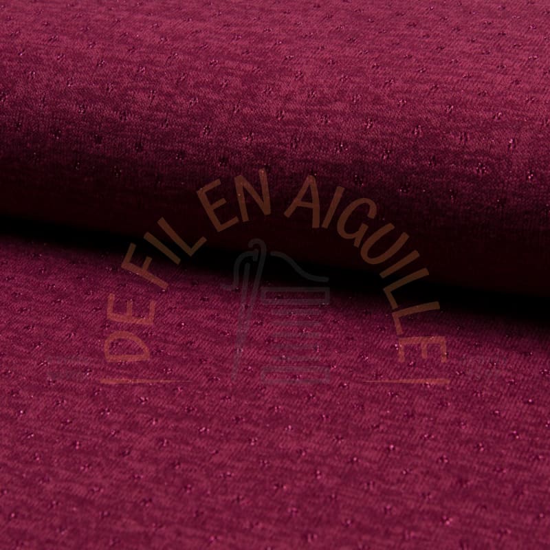 Jersey léger chiné ajouré lurex - Framboise