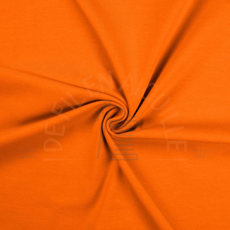 Jersey uni coton-élasthanne - Orange