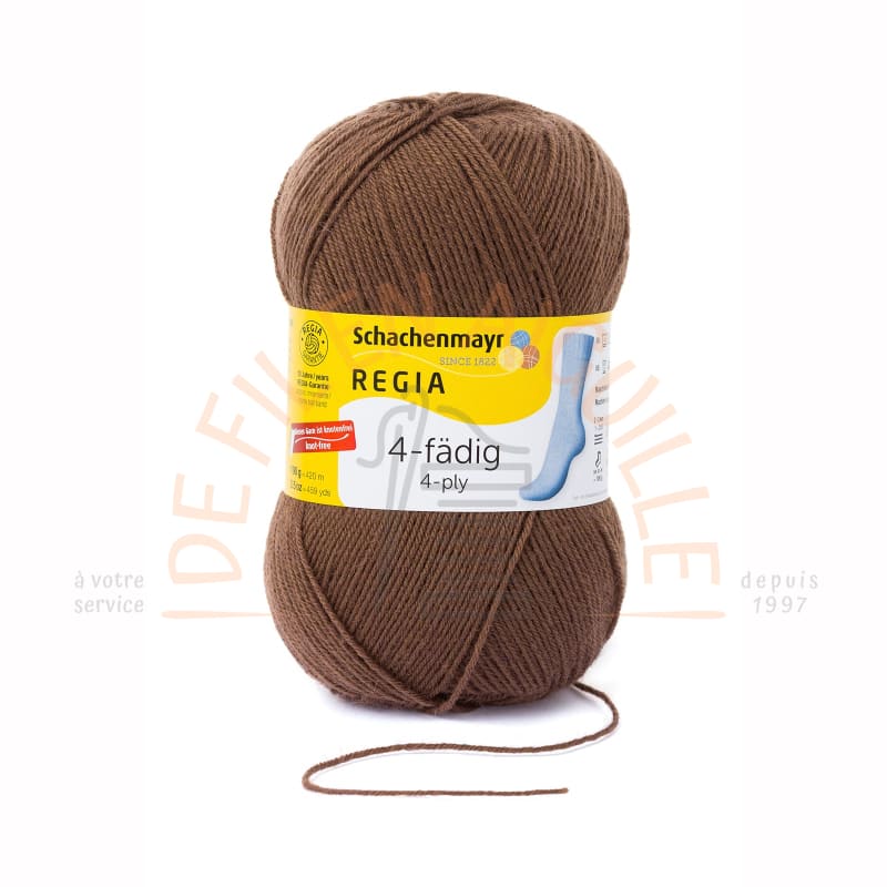 Laine chaussettes 4 fils - 2903 - Brun