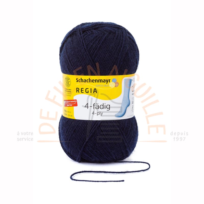 Laine chaussettes 4 fils - 324 - Bleu foncé