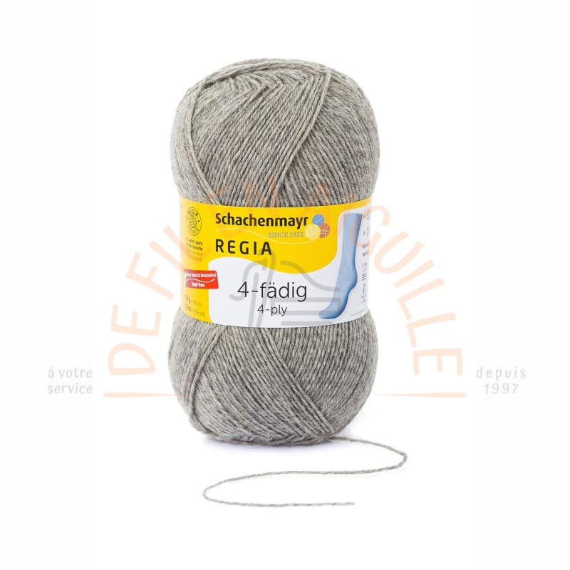 Laine chaussettes 4 fils - 33 - Gris clair