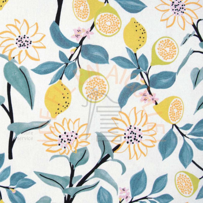 Toile de coton Citrons KATIA