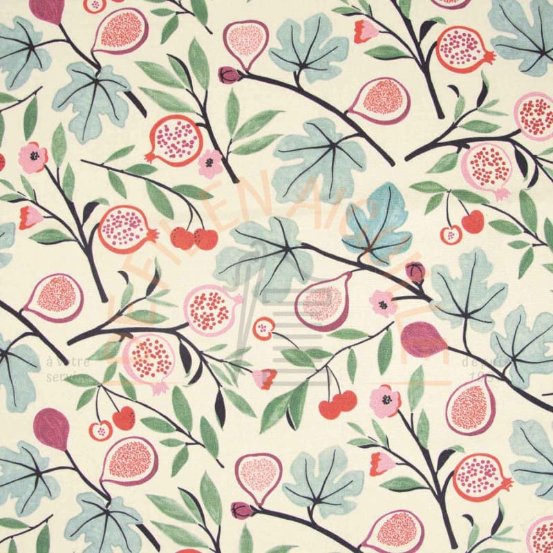 Toile de coton Figues KATIA