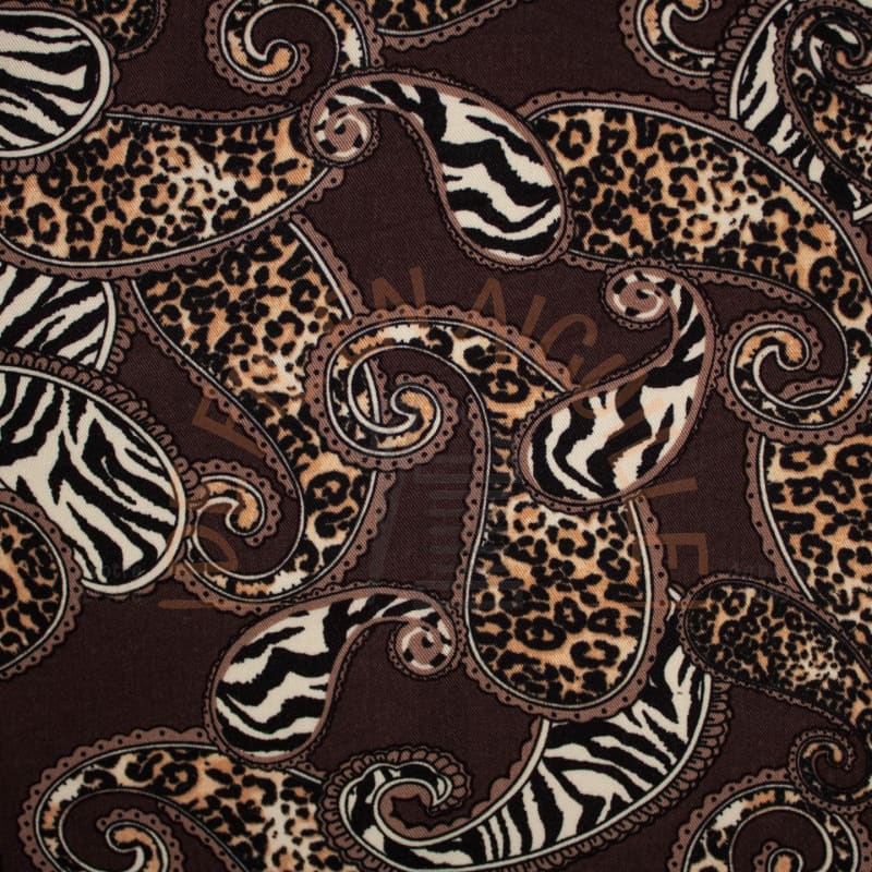 Viscose cachemires animal brun